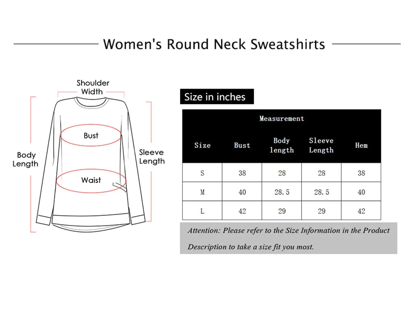 Long Sleeve Round Neck Casual T Shirts Blouses Sweatshirts Tunic Tops with Pocket