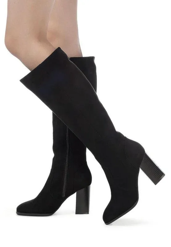 Madman Stretch High Heel Velvet Boot
