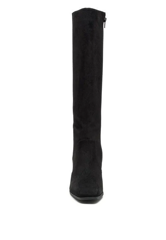 Madman Stretch High Heel Velvet Boot