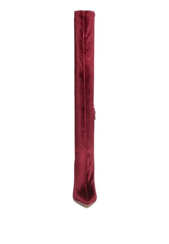 Madman Stretch High Heel Velvet Boot