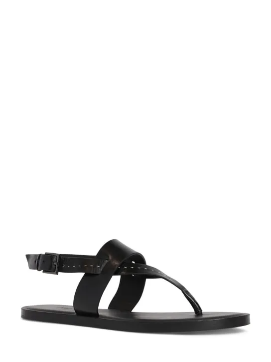 Max Mara   10mm Leather thong thong sandals 