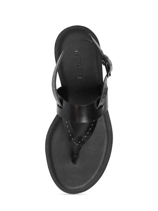 Max Mara   10mm Leather thong thong sandals 