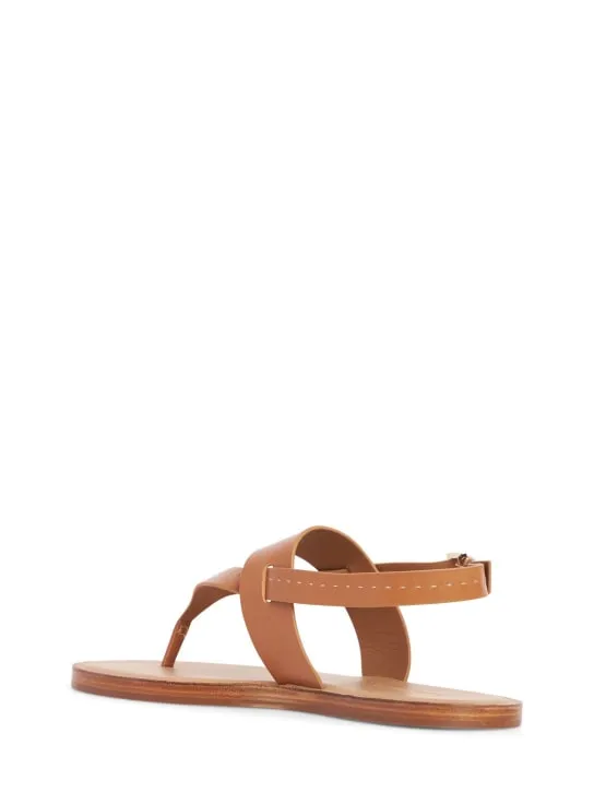 Max Mara   10mm Leather thong thong sandals 