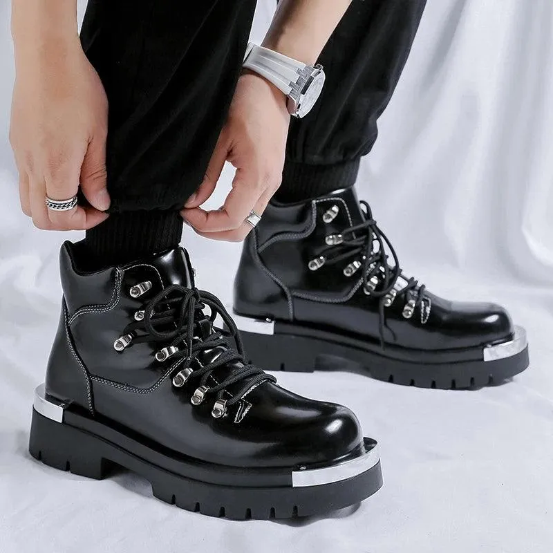Men's Formal Shoes - Outdoor Casual Leather Ankle Boots - TSS206