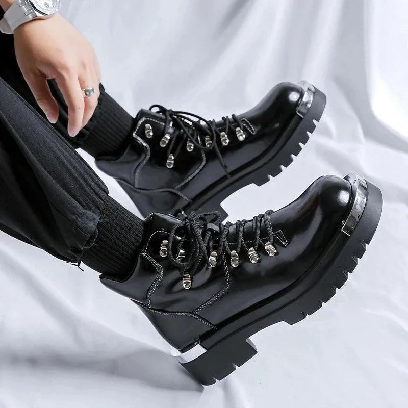 Men's Formal Shoes - Outdoor Casual Leather Ankle Boots - TSS206