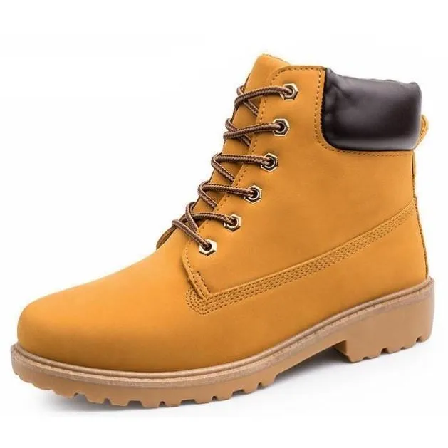 Mens Outdoor Waterproof Army Style Boots in Brown