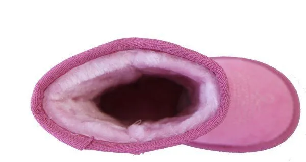 Montana West Kids Fringe Boots - Pink