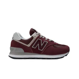 New Balance Womens 574 Core Casual Sneakers WL574EVM Burgundy/White