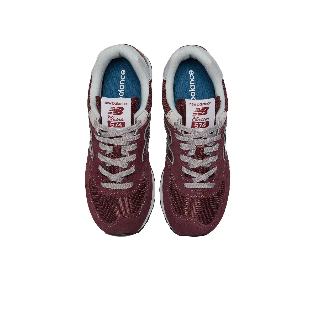 New Balance Womens 574 Core Casual Sneakers WL574EVM Burgundy/White