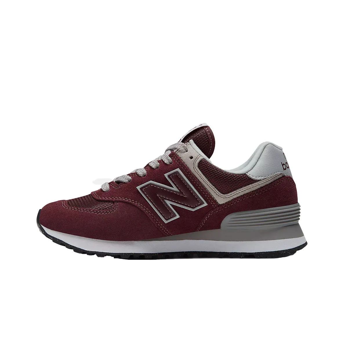 New Balance Womens 574 Core Casual Sneakers WL574EVM Burgundy/White