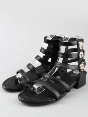New Heel Gladiator Strappy Thong Sandals