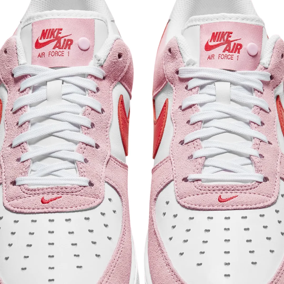 Nike Air Force 1 Low 07 QS Valentines Day Love Letter Tulip Pink University Red White