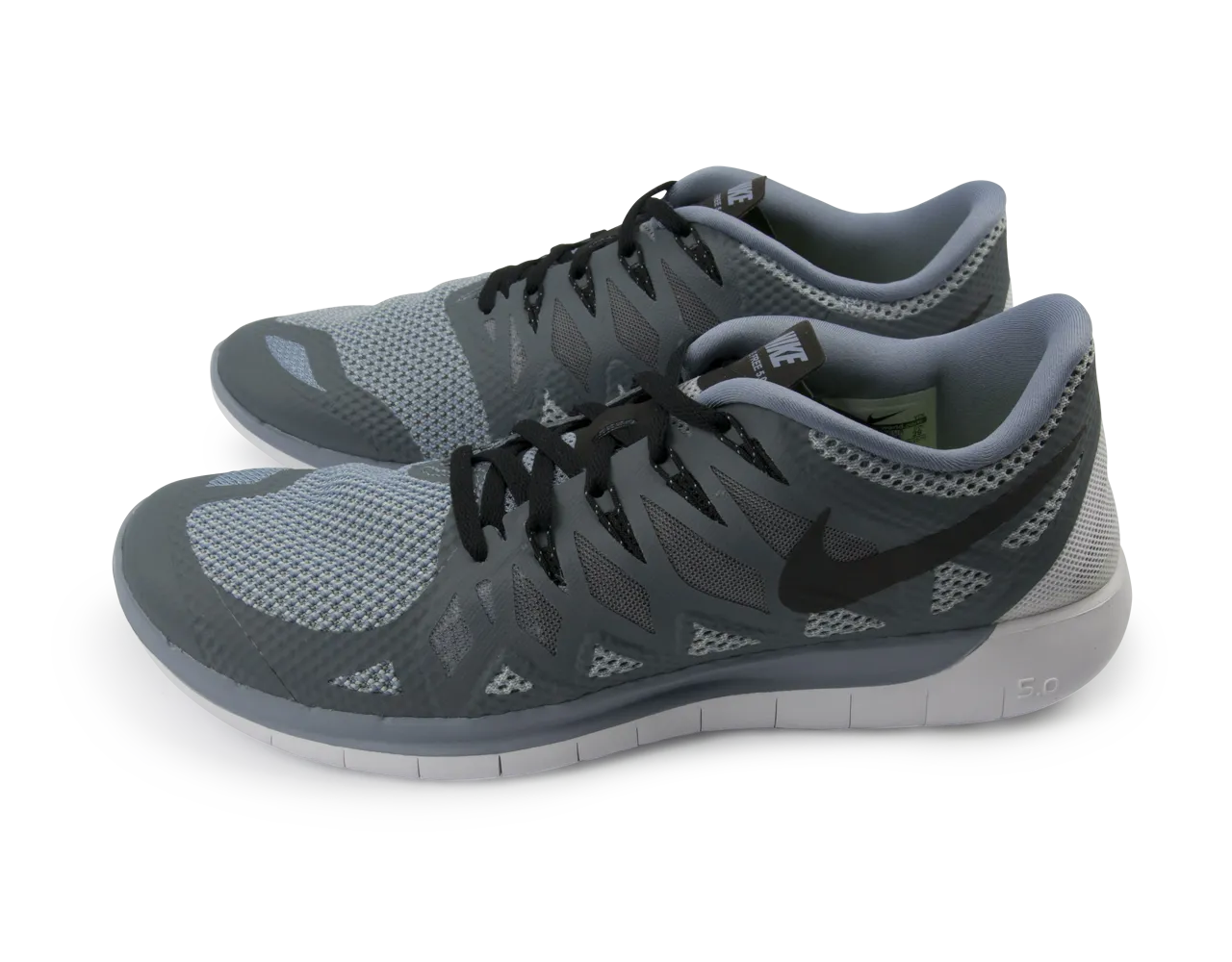 Nike Men's Free 5.0  Running Shoes Cool Blue/Black/Wolf Grey