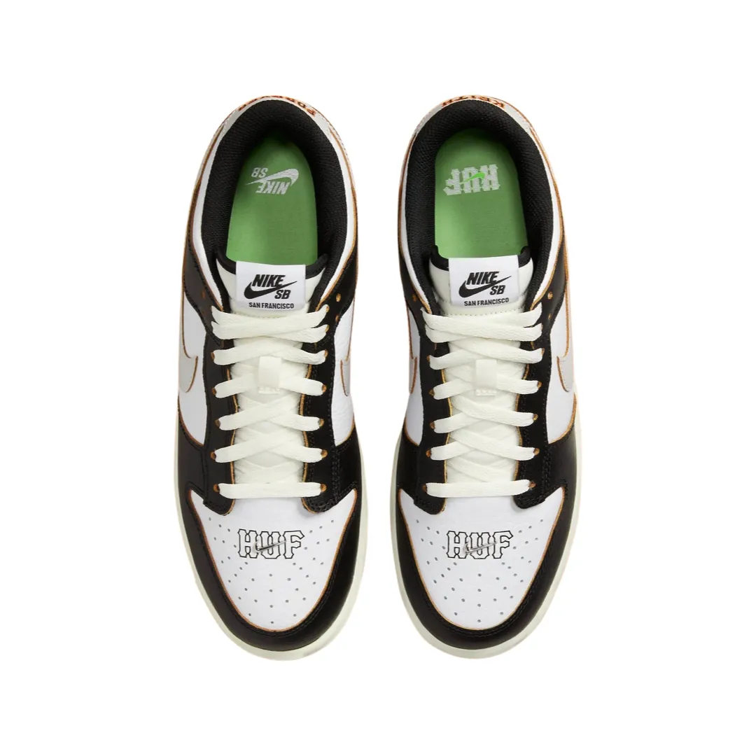 Nike SB Dunk Low HUF San Francisco Black White Orange