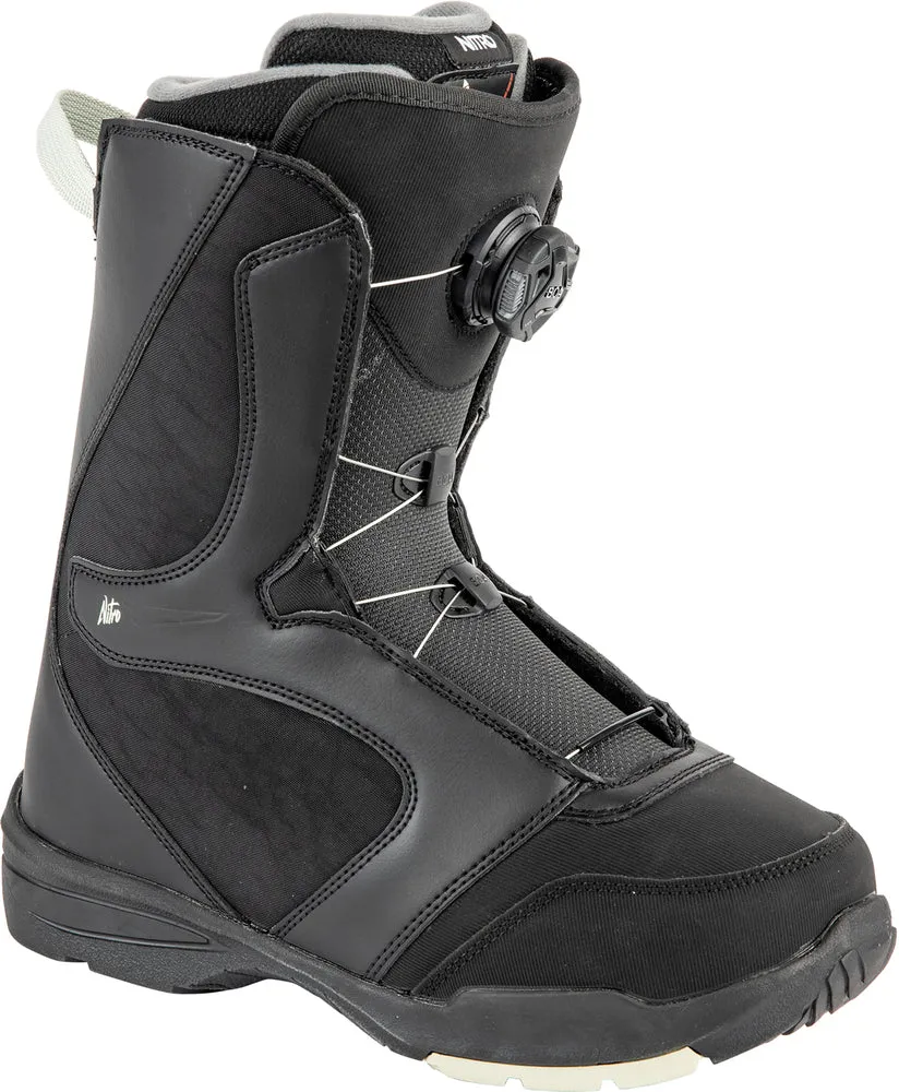 Nitro Flora BOA Womens Snowboard Boots in Black and Mint 2024