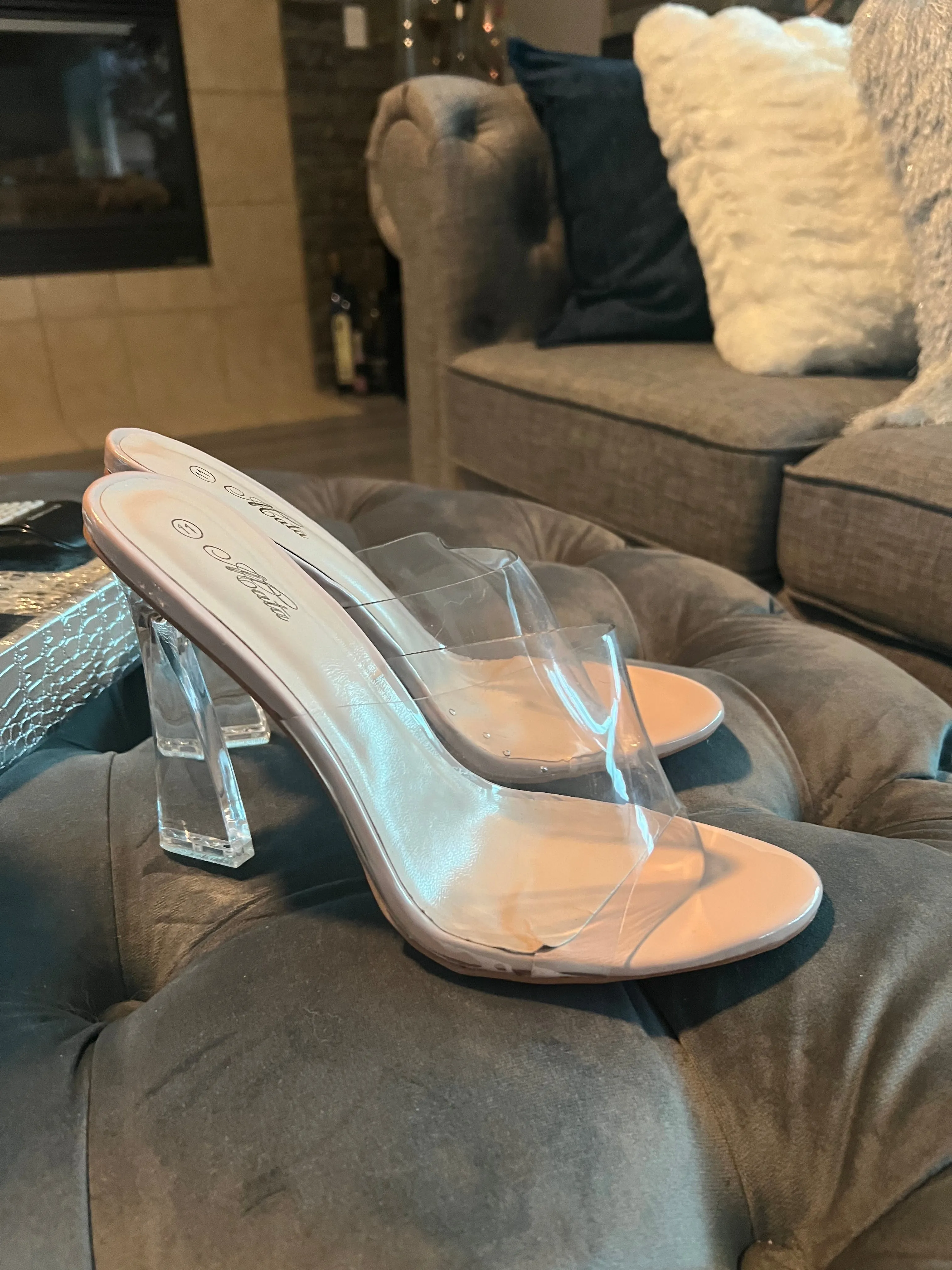 Nude Clear Heels