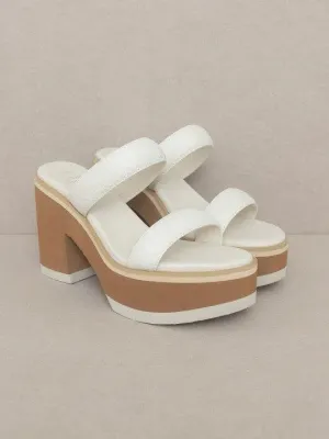 OASIS SOCIETY Daphne Snake Print - Chunky Heeled Sandal