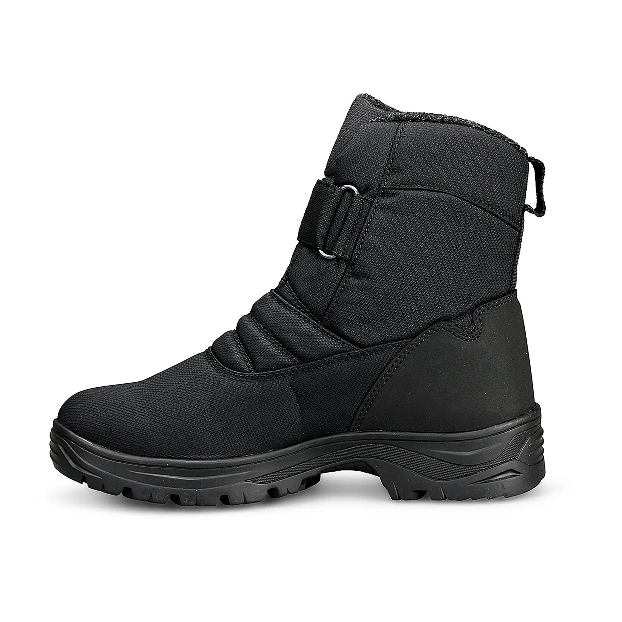 Olang Kiew TEX OC Mens Winter Ice Grip Thermal Snow Boots, Black