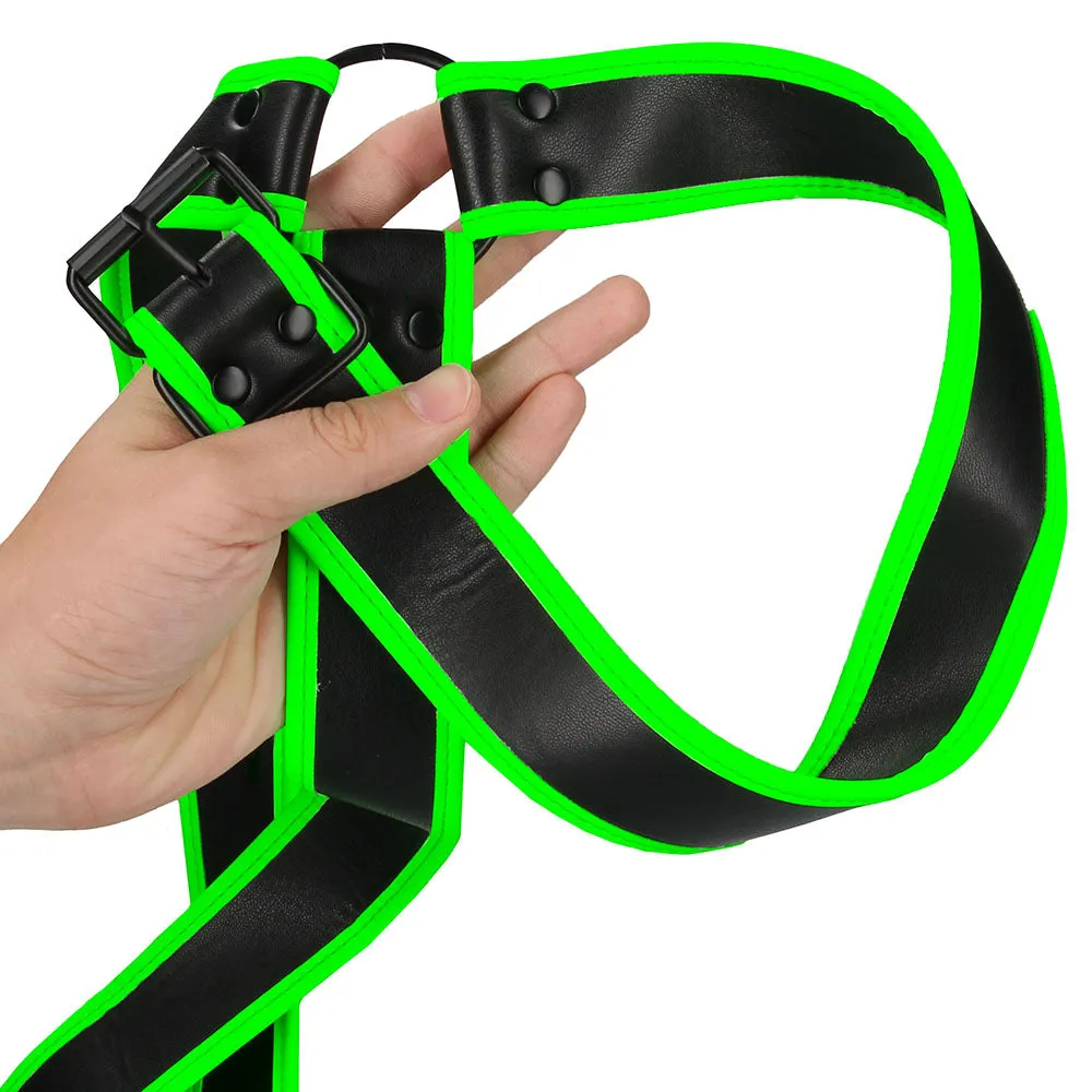 Ouch! Glow In the Dark Gladiator Harness /M