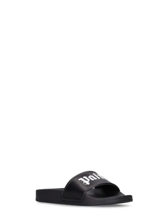 Palm Angels   Logo print pool rubber slide sandals 