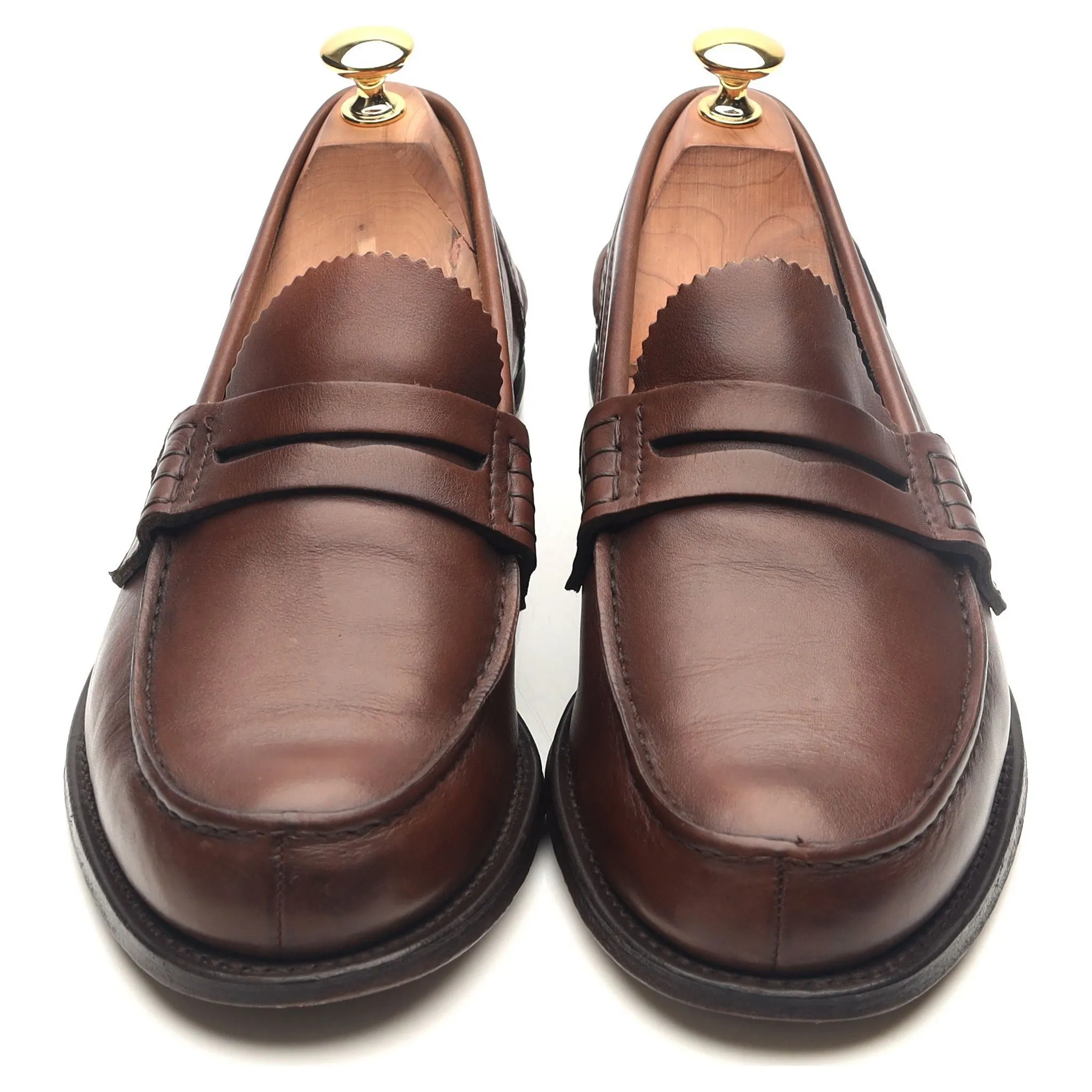 'Pembrey' Dark Brown Leather Loafers UK 9 G