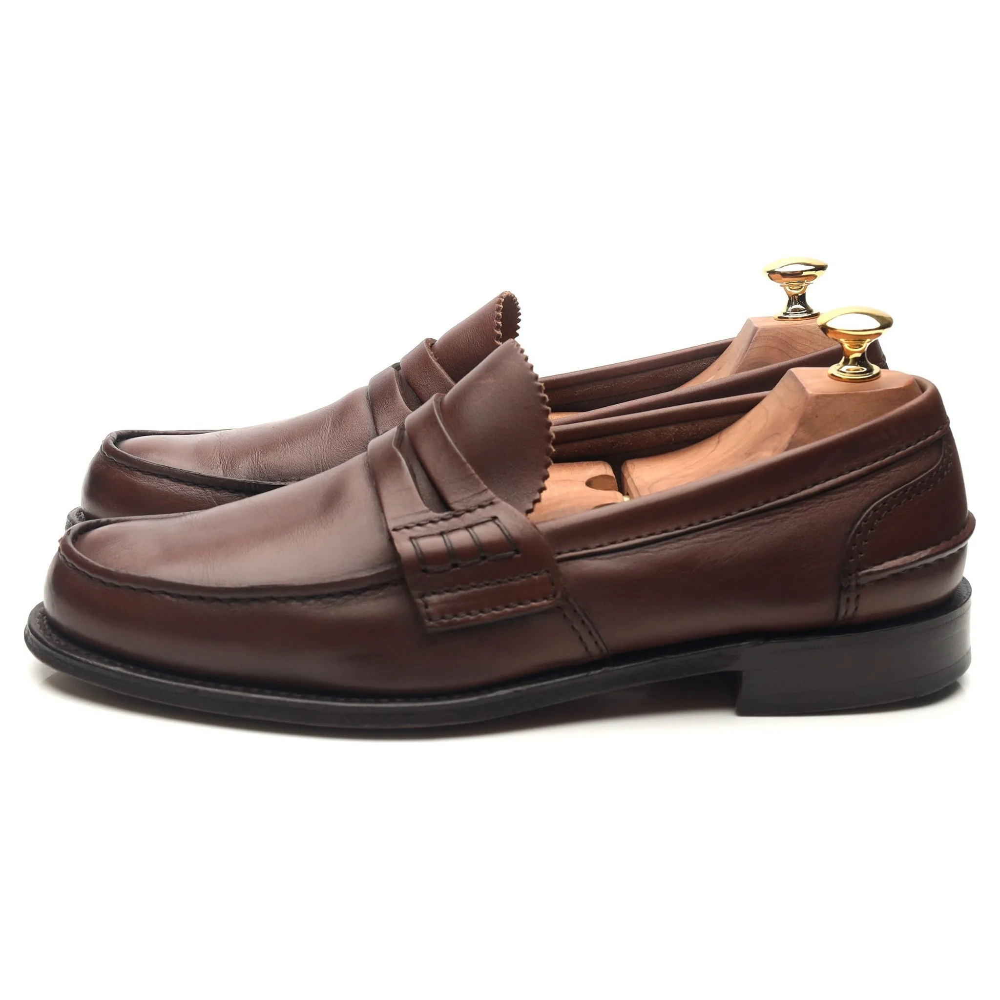 'Pembrey' Dark Brown Leather Loafers UK 9 G