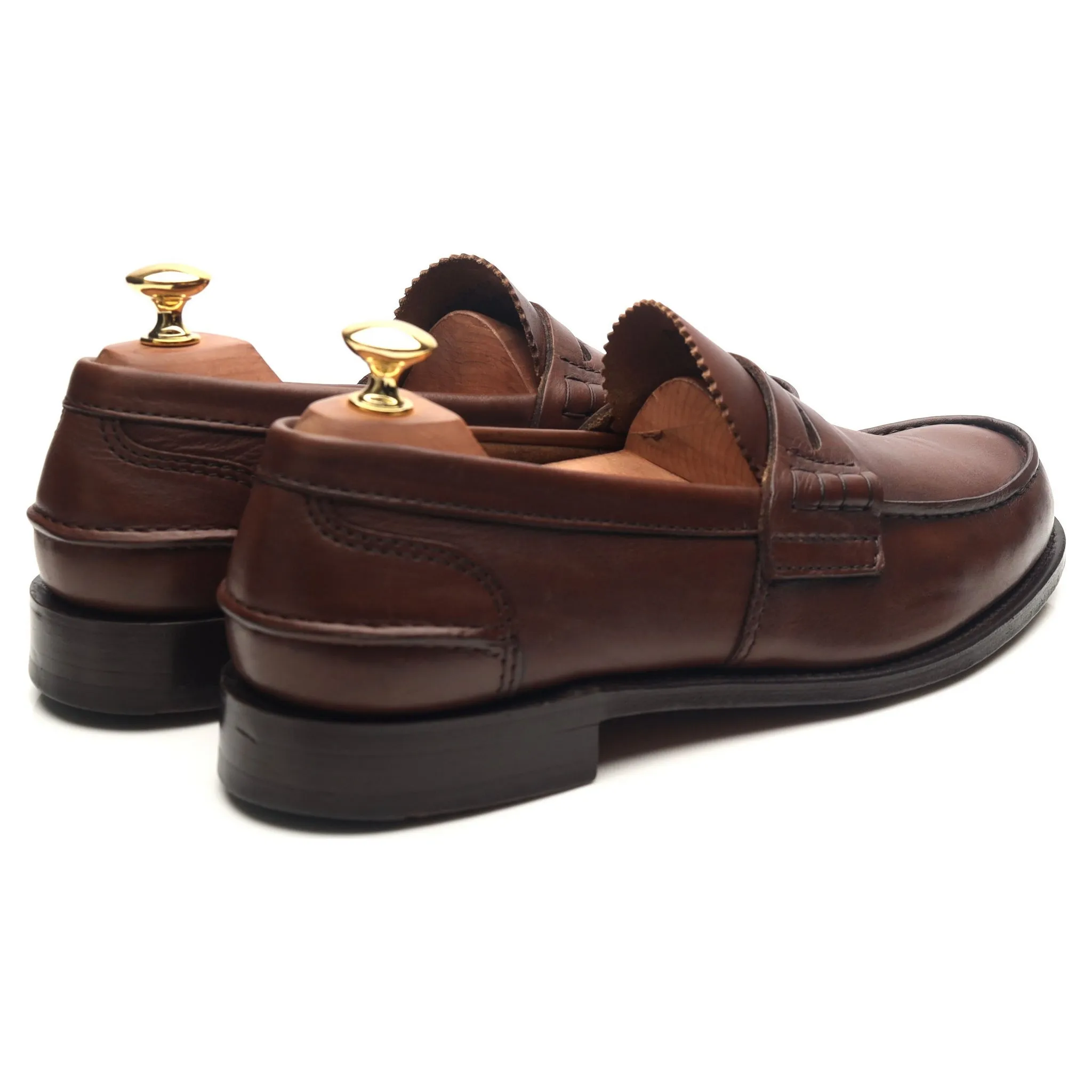 'Pembrey' Dark Brown Leather Loafers UK 9 G