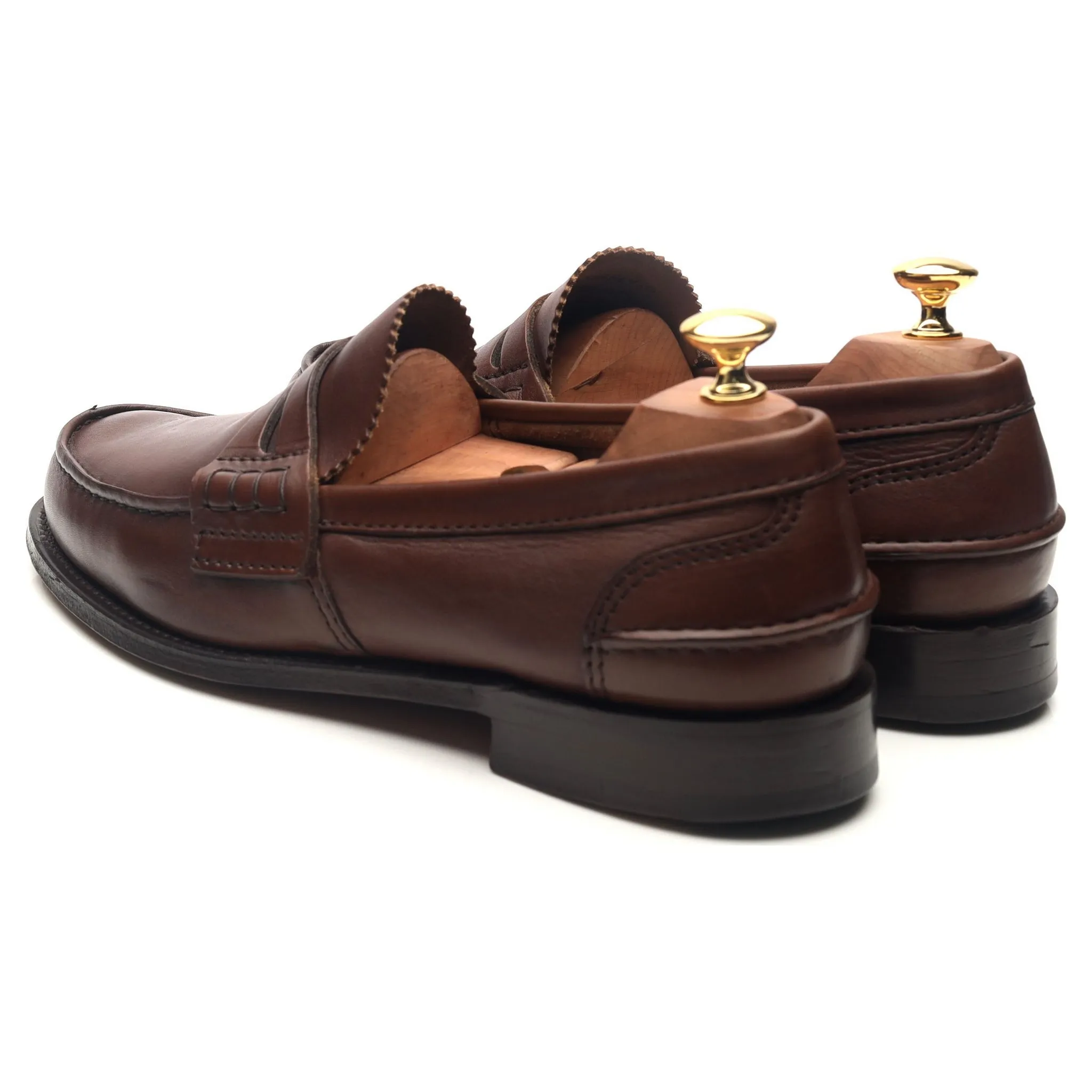 'Pembrey' Dark Brown Leather Loafers UK 9 G
