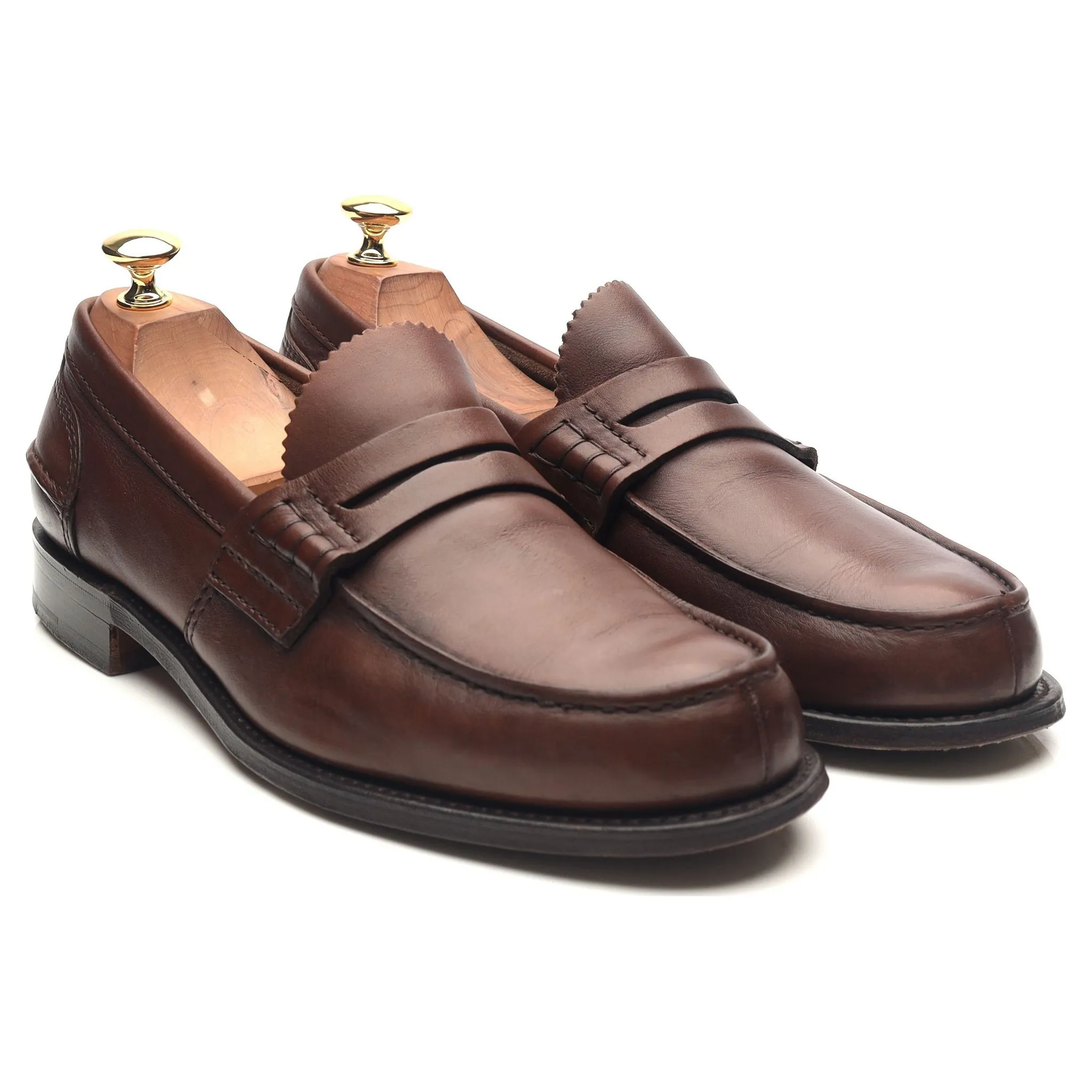 'Pembrey' Dark Brown Leather Loafers UK 9 G