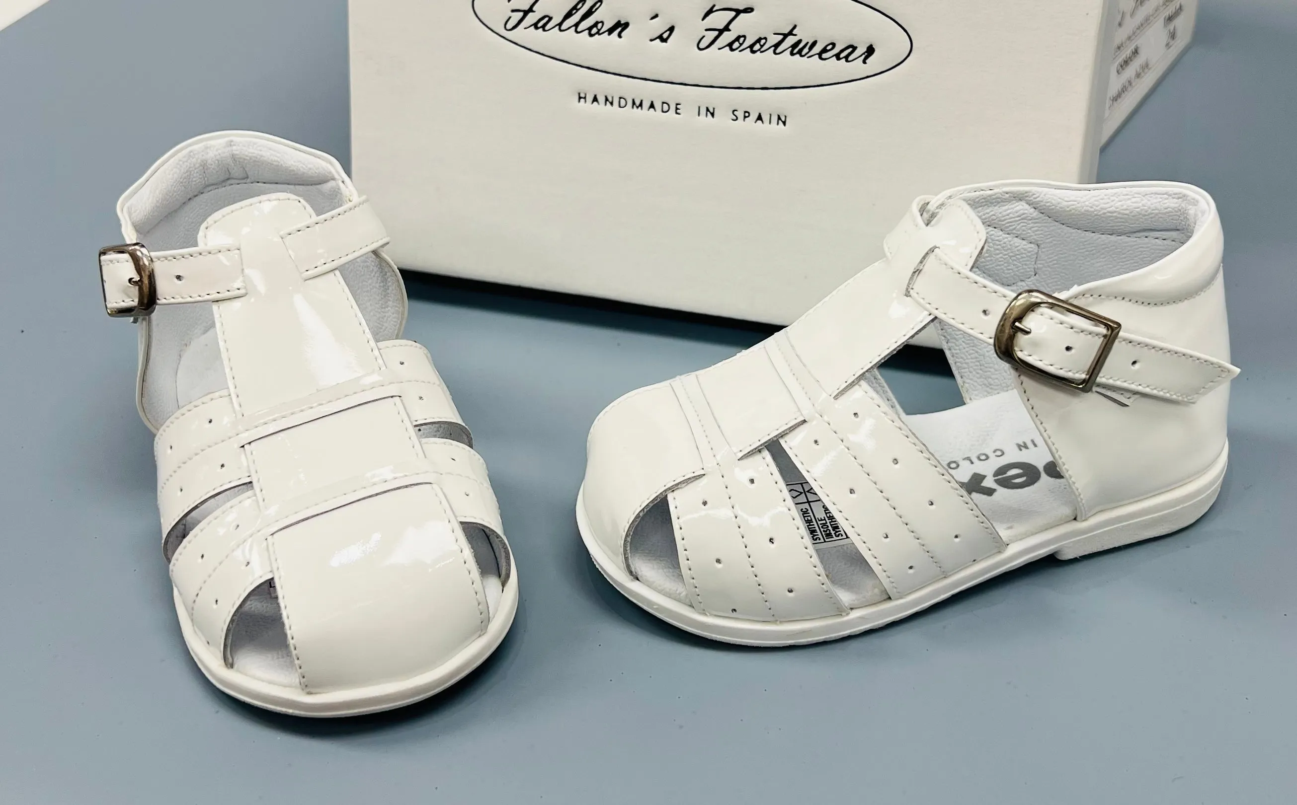 PEX White PATENT Frankie Sandal