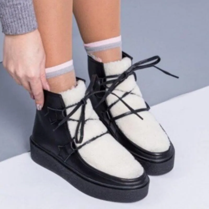 Plush Snow Ankle Boots