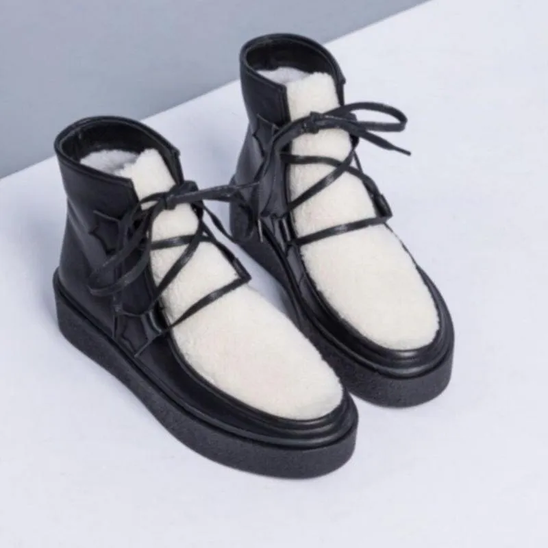 Plush Snow Ankle Boots