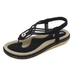 Purpdrank - Women Shoes Comfort Sandals Summer Flip Flops High Quality Flat Sandals Gladiator Sandalias Mujer Black Size 36-42