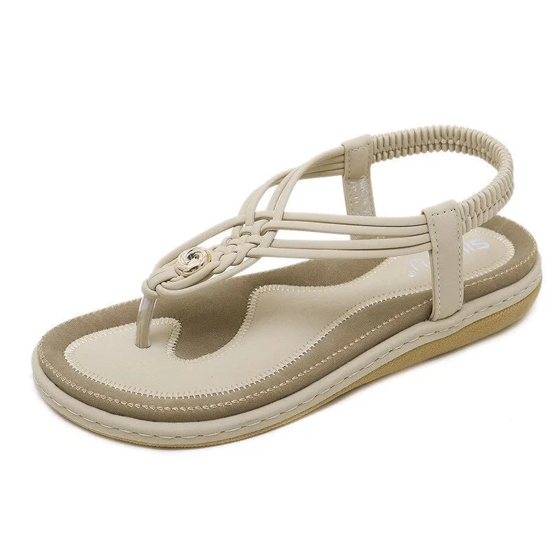Purpdrank - Women Shoes Comfort Sandals Summer Flip Flops High Quality Flat Sandals Gladiator Sandalias Mujer Black Size 36-42