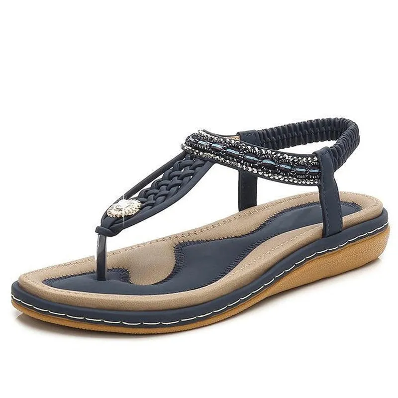 Purpdrank - Women Shoes Comfort Sandals Summer Flip Flops High Quality Flat Sandals Gladiator Sandalias Mujer Black Size 36-42