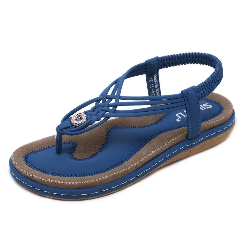 Purpdrank - Women Shoes Comfort Sandals Summer Flip Flops High Quality Flat Sandals Gladiator Sandalias Mujer Black Size 36-42