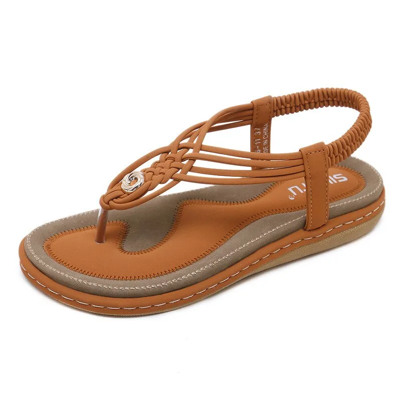Purpdrank - Women Shoes Comfort Sandals Summer Flip Flops High Quality Flat Sandals Gladiator Sandalias Mujer Black Size 36-42
