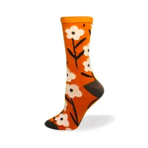 "Wild Flower" Cotton crew sock by Point Zero- Medium