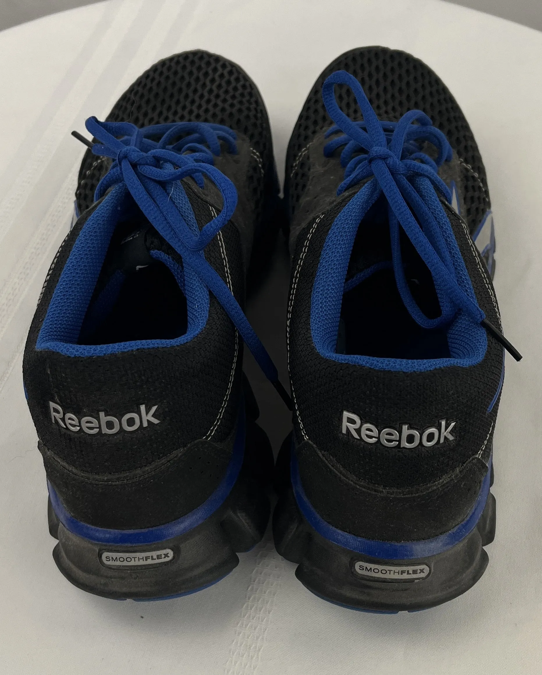 Reebok Men's Smoothflex Black Blue Running Trail Shoes Sneakers Size 10