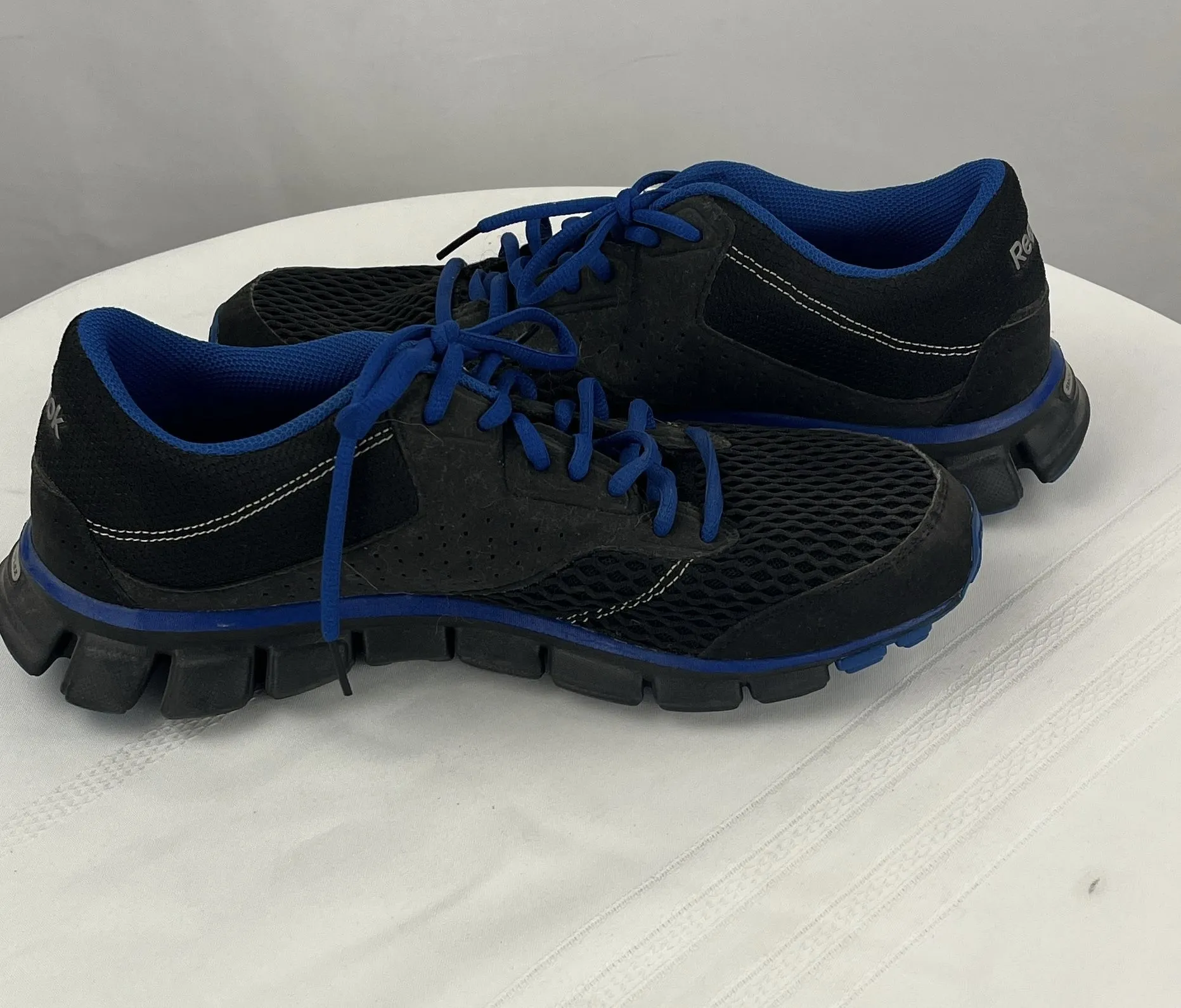 Reebok Men's Smoothflex Black Blue Running Trail Shoes Sneakers Size 10