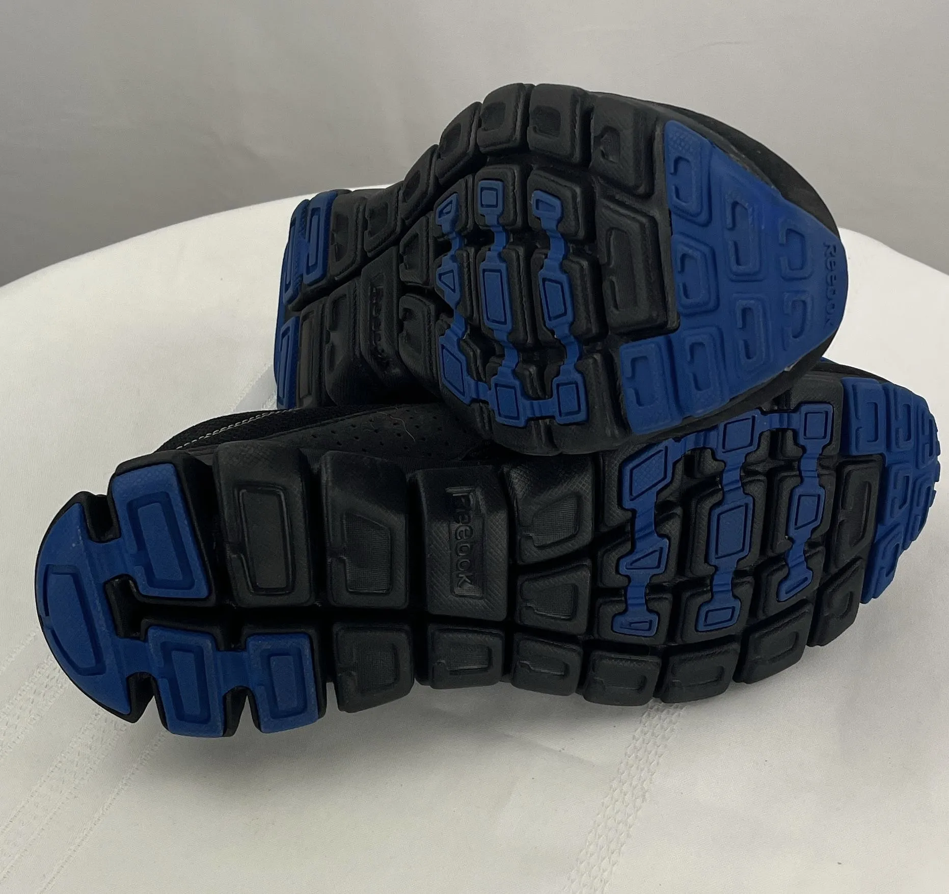 Reebok Men's Smoothflex Black Blue Running Trail Shoes Sneakers Size 10