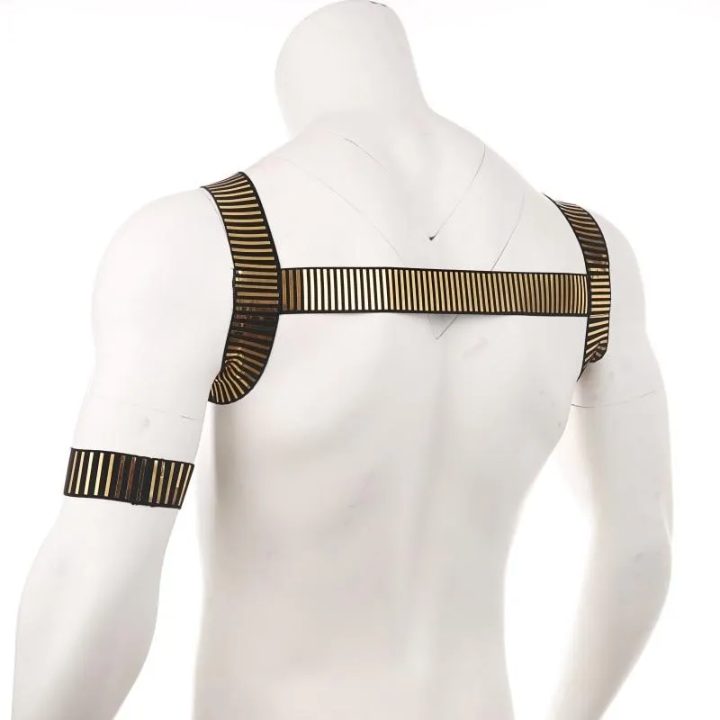 Roman Metallic Chest Harness   Armband