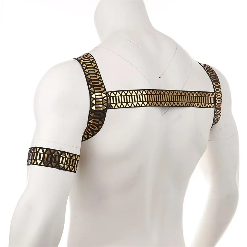 Roman Metallic Chest Harness   Armband