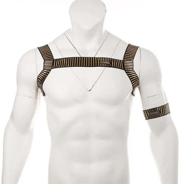 Roman Metallic Chest Harness   Armband
