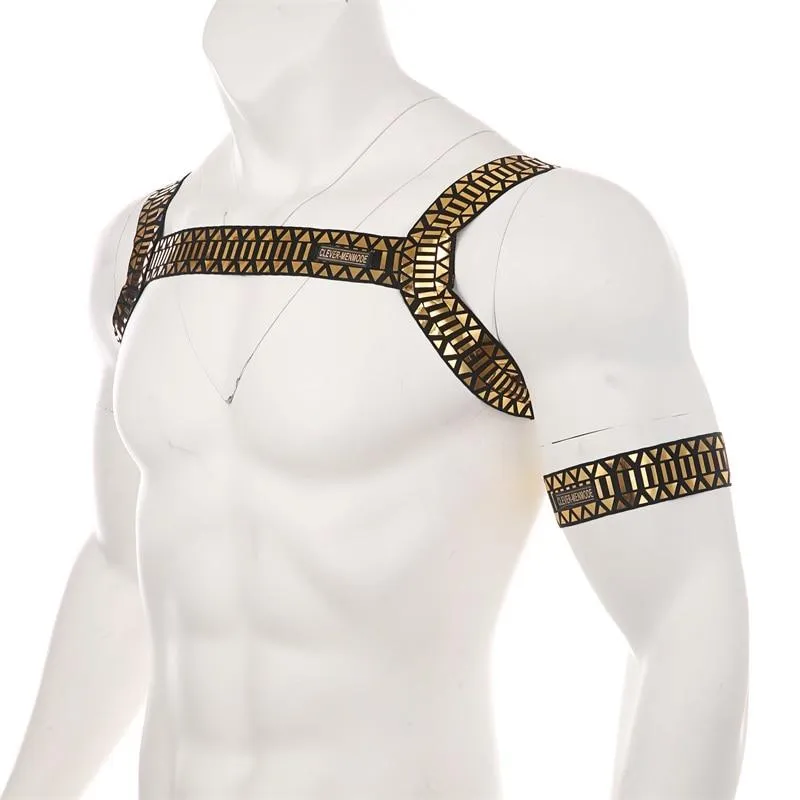Roman Metallic Chest Harness   Armband