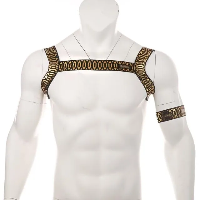 Roman Metallic Chest Harness   Armband