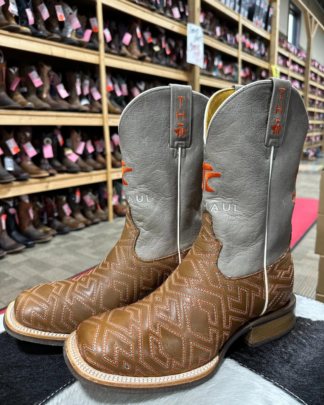 'Roper-Tin Haul' Men's 11" Anniversary Puzzler/Bucking Sole - Brown / Bronco