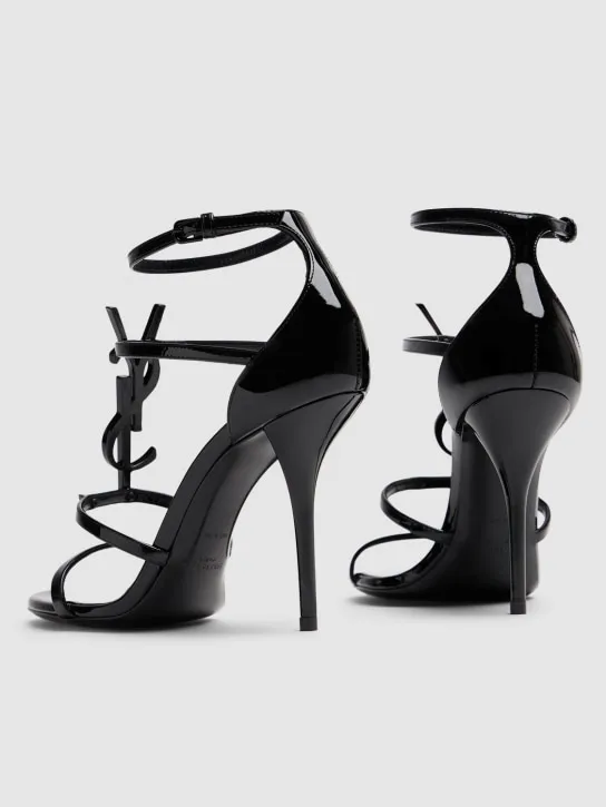 Saint Laurent   110mm Cassandra patent leather sandals 