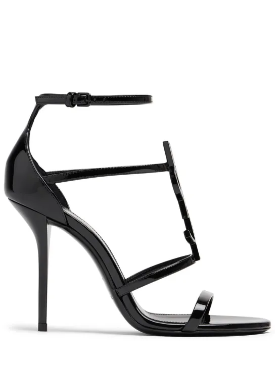 Saint Laurent   110mm Cassandra patent leather sandals 
