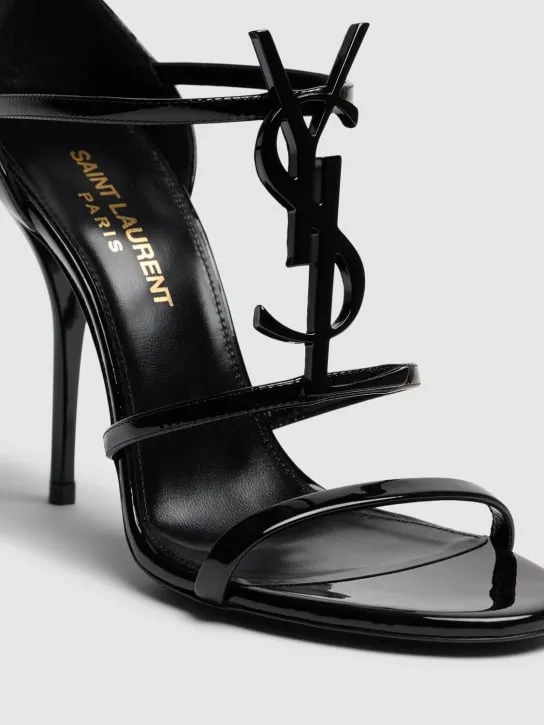 Saint Laurent   110mm Cassandra patent leather sandals 